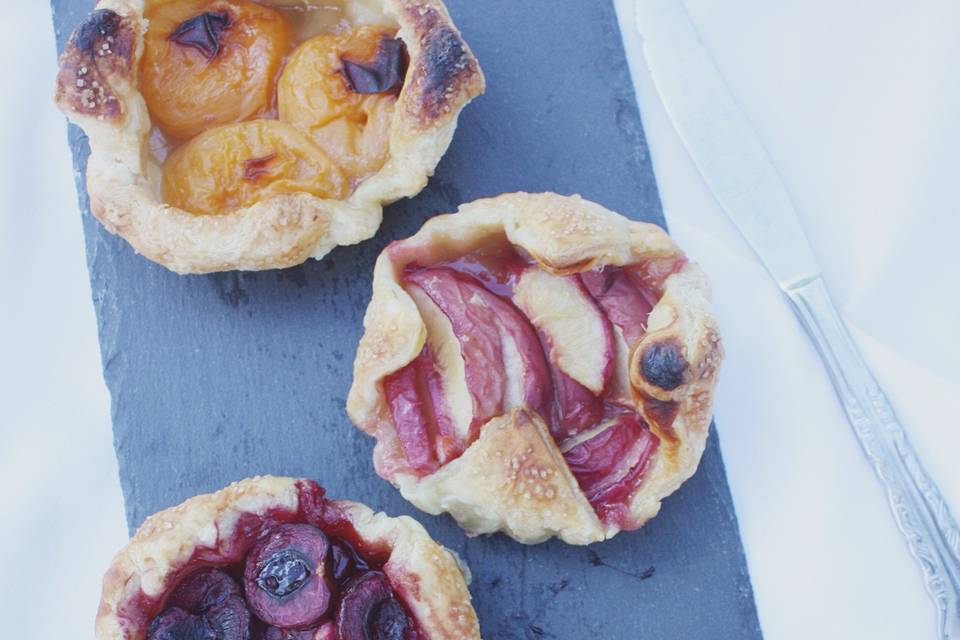 Mini stone fruit galettes