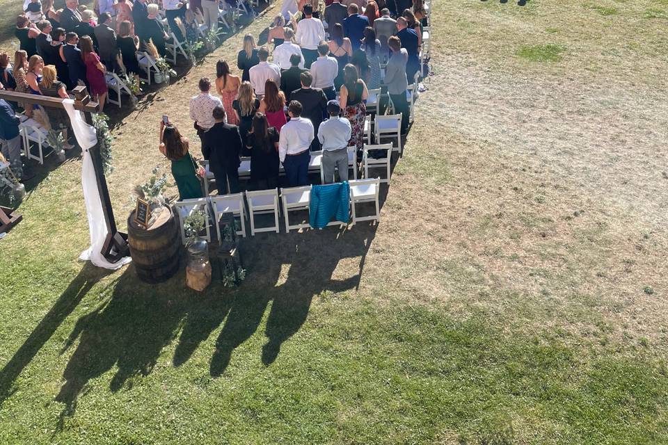 Lorraine Wedding Drone shot