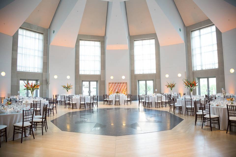 Reception hall pre-lighting