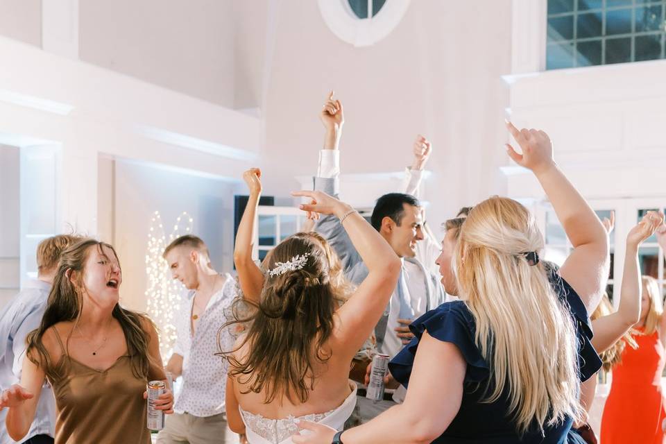 Newlyweds and their guests