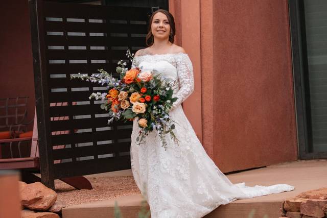 Bride exiting the bridal suite