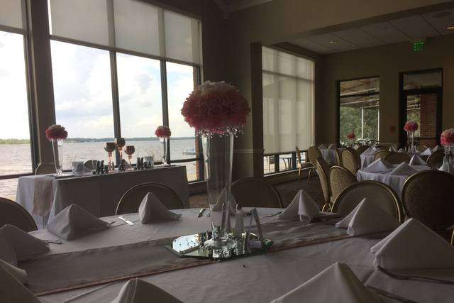 Table setup with centerpiece