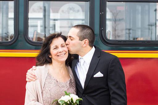 Mother and groom