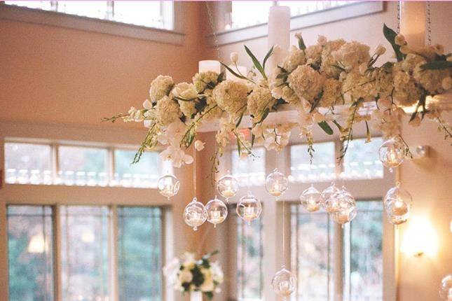 White table setup