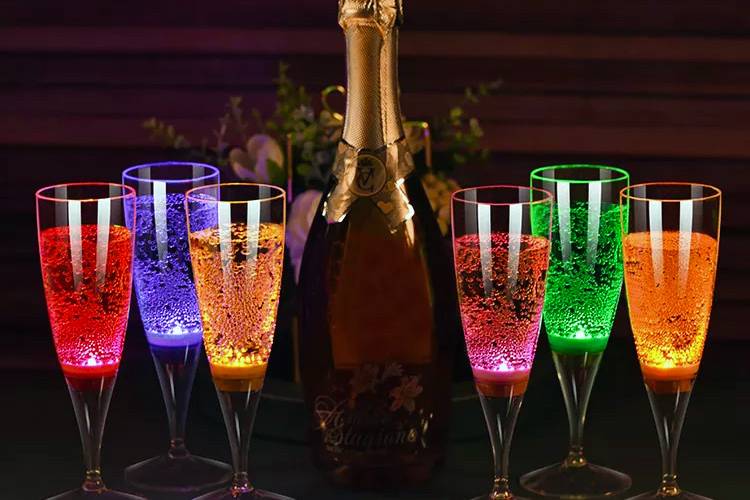 LED Champagne Glasses