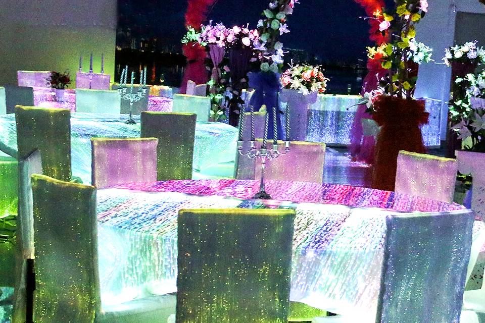 LED Fiber Optic Tablecloths