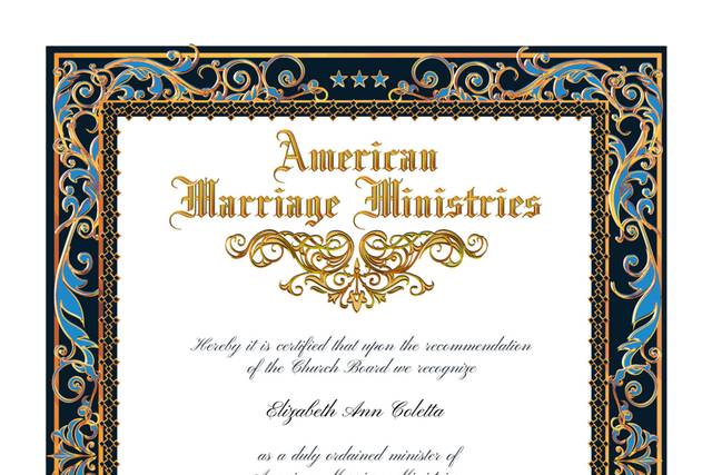Minister Certificate