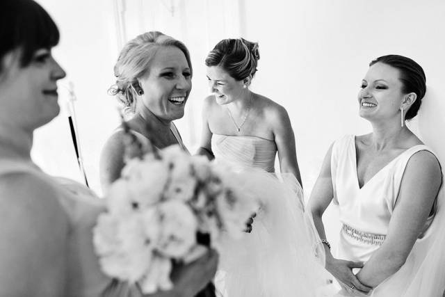 Bride and bridesmaids