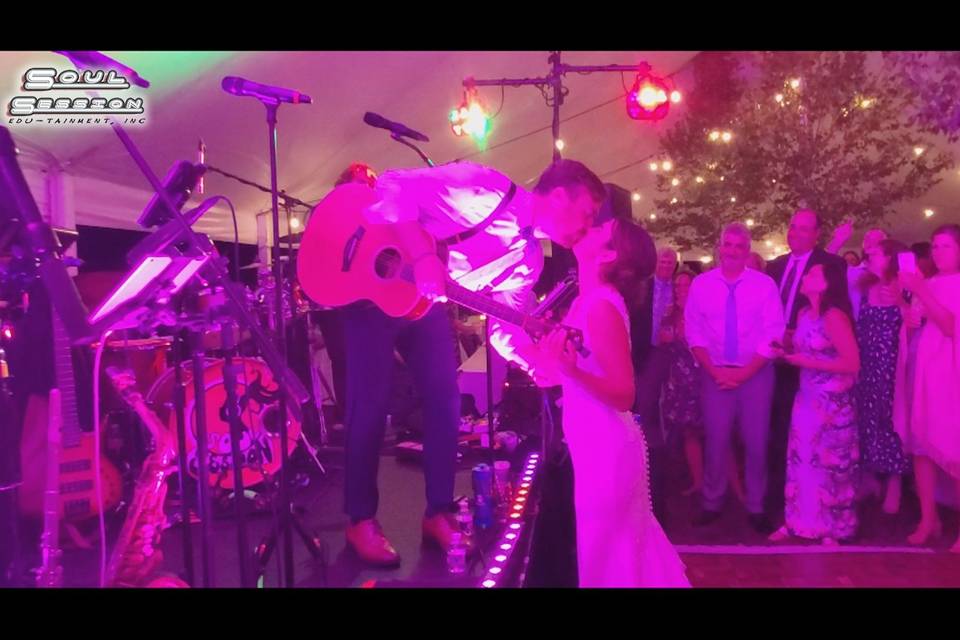 When the Groom joins the band!