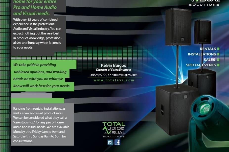 TOTAL AUDIO & VISUAL SOLUTIONS 