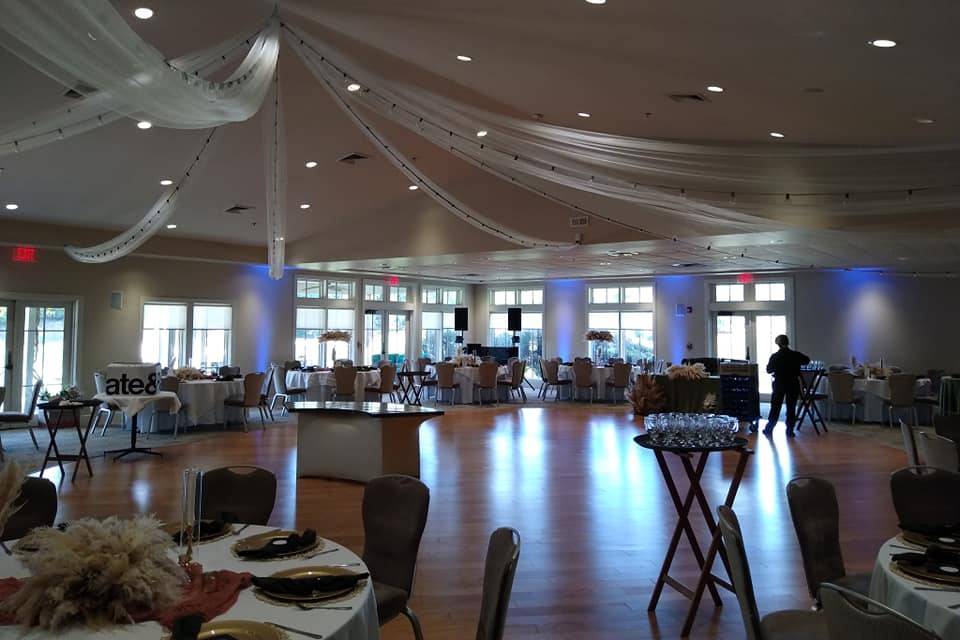 Reception Setup w/Up Lights