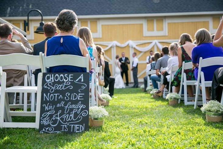 Outdoor wedding ceremony