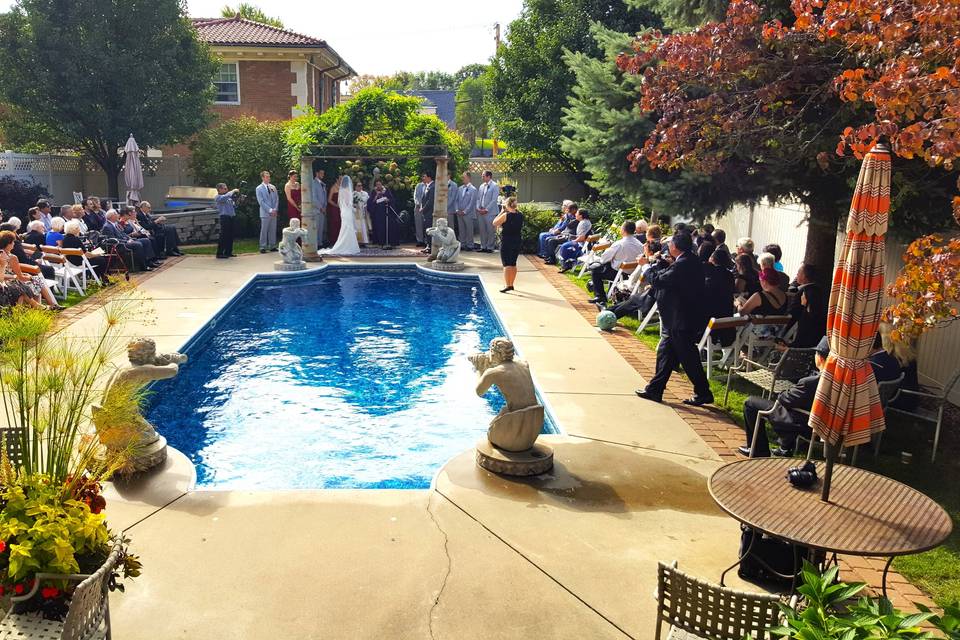 Poolside Wedding