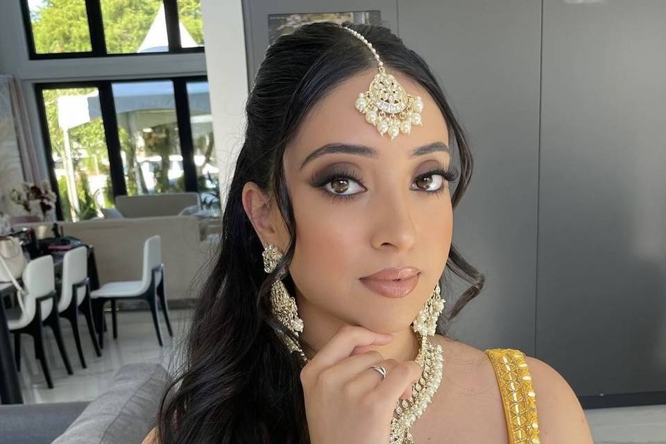 South Asian bridal glam