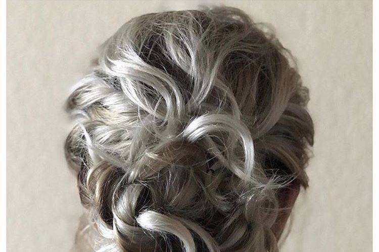 Curly updo