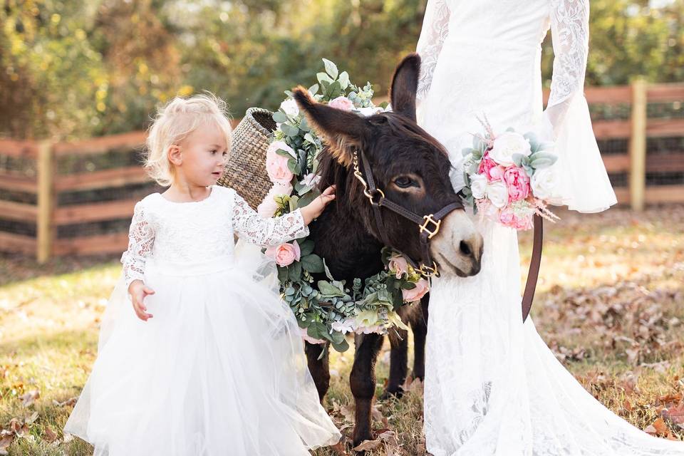 Flower girl and friend