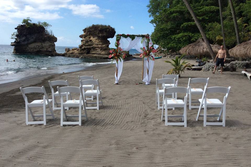 Anse Beach Wedding Jade Mounta