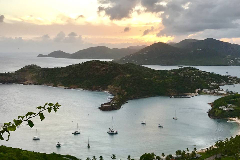 The view from my ocean suite at Carlisle Bay