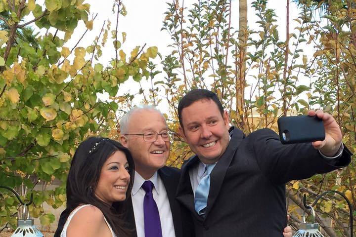 Selfie with the officiant