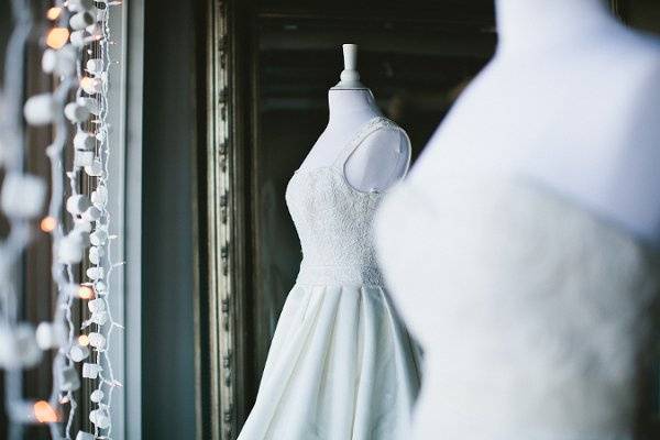 Crisp white wedding dresses