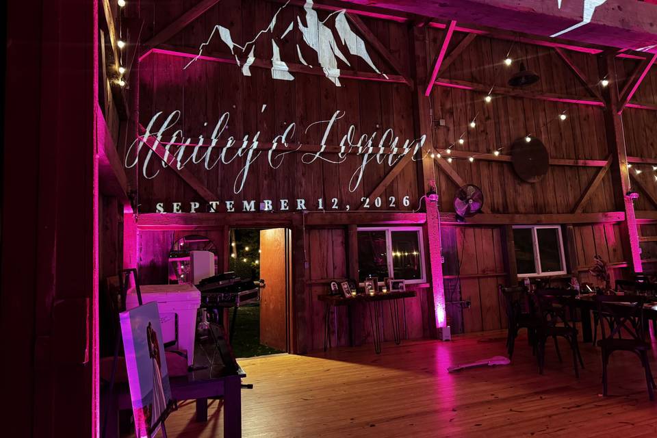 Our wedding set up