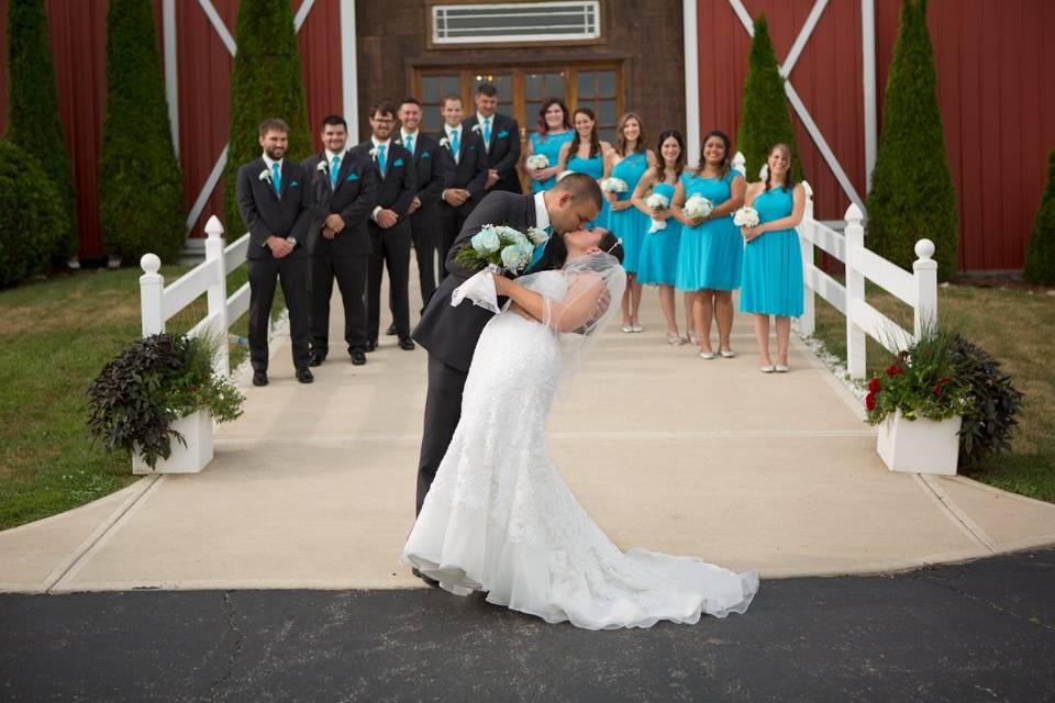 Dip of the bride in front