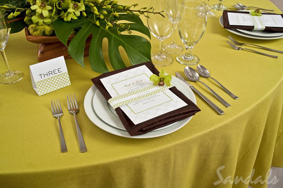 Table setting and menu