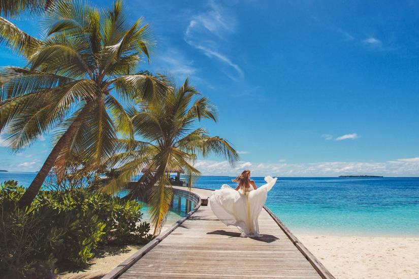 Bride on the dock