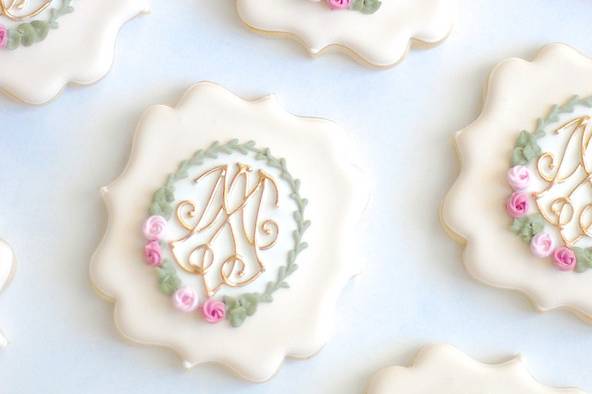 Custom Monograms Replicated for Wedding Favors
