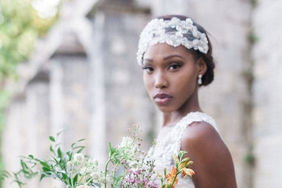 Bride with her bouquet