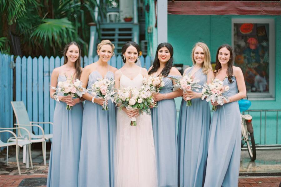 Bride and bridesmaids