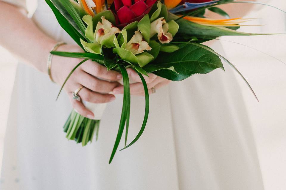 Bride's wedding bouquet