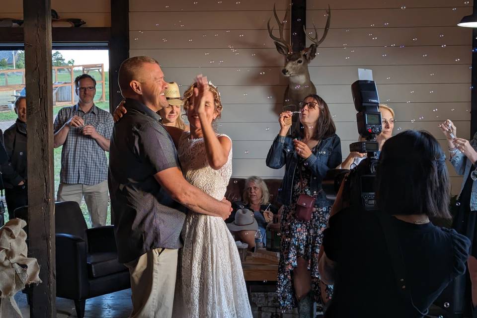 Barn Wedding Couple