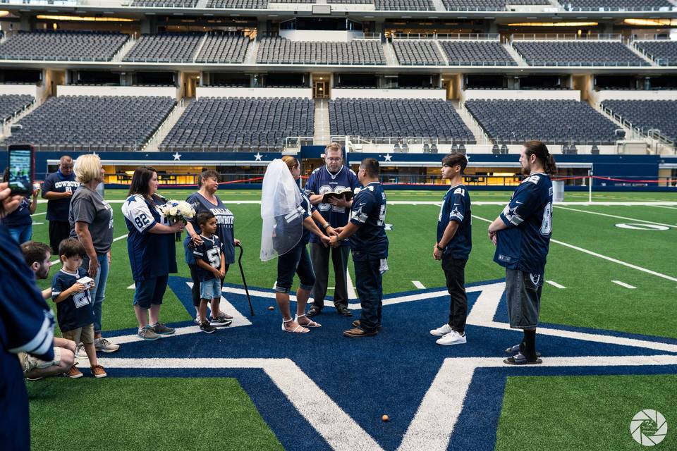 A stadium ceremony