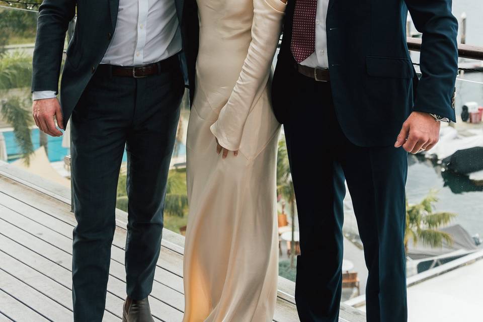 Real wedding party joy