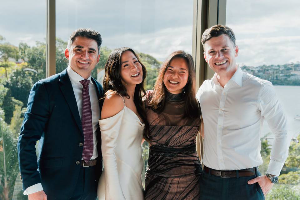 Real wedding party joy
