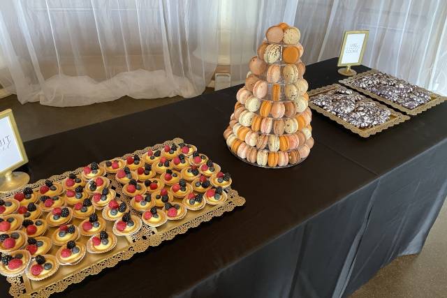 Mini Fruit Tarts & Macarons
