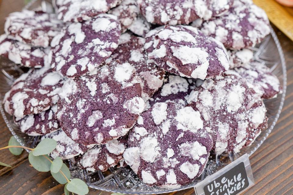 Ube Crinkle Cookies