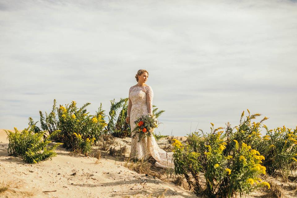 Bride on the Beach