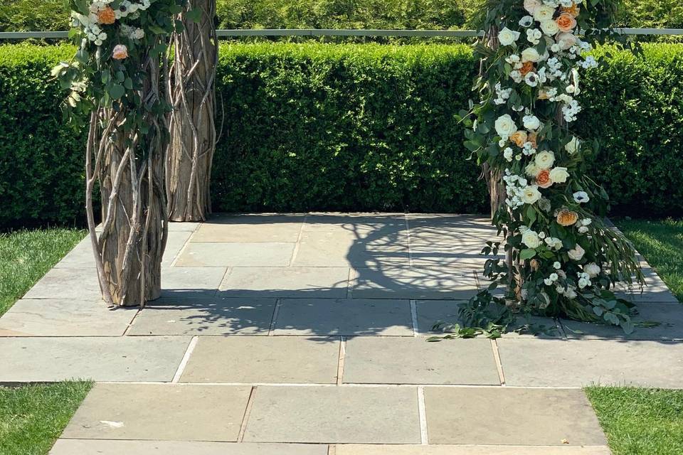 Floral Covered Gazebo