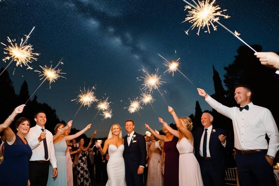 Gold Sparkler Send-Off
