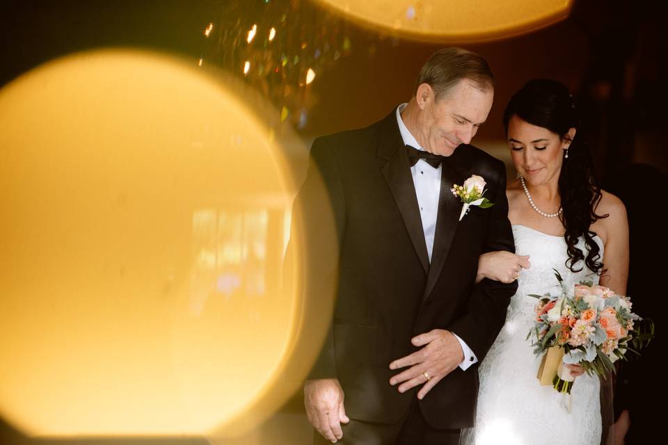 Bride with her father