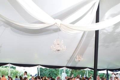 An example of a home-based, tented wedding. Nothing says 
