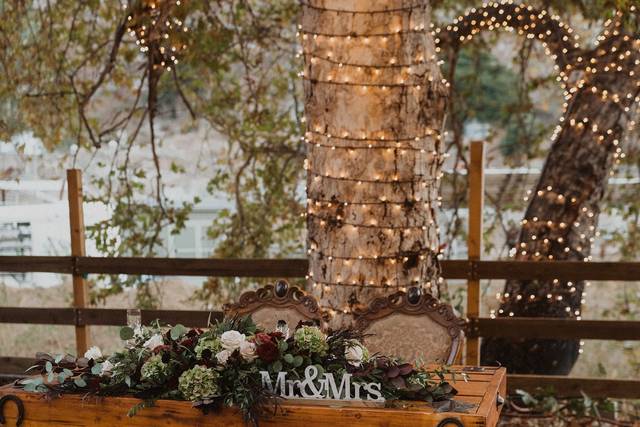 Rustic wedding reception