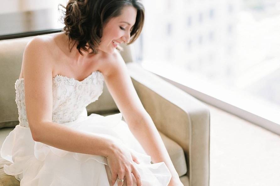 Hair and makeup looking elegant