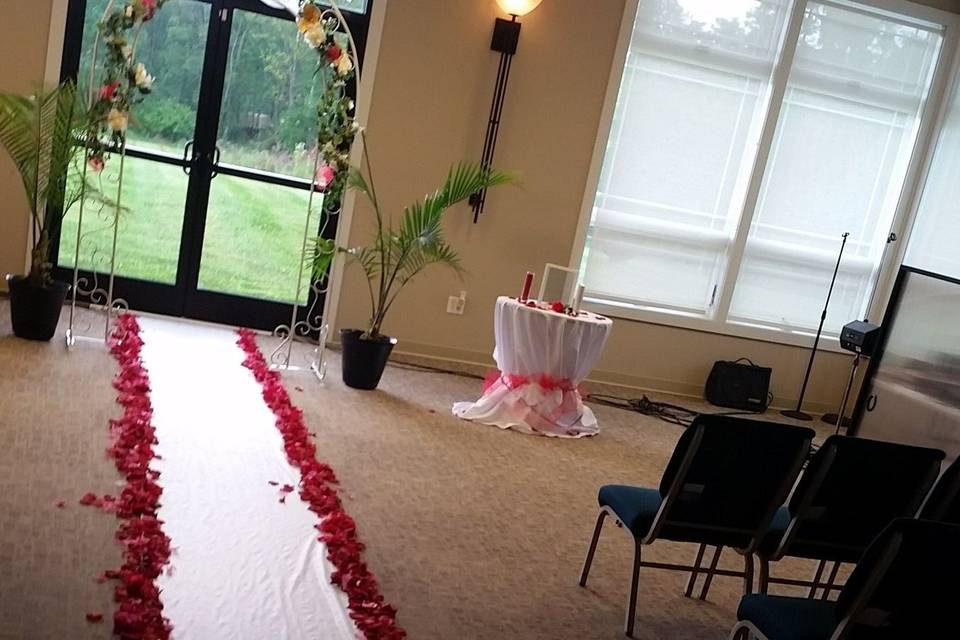 Wedding ceremony area