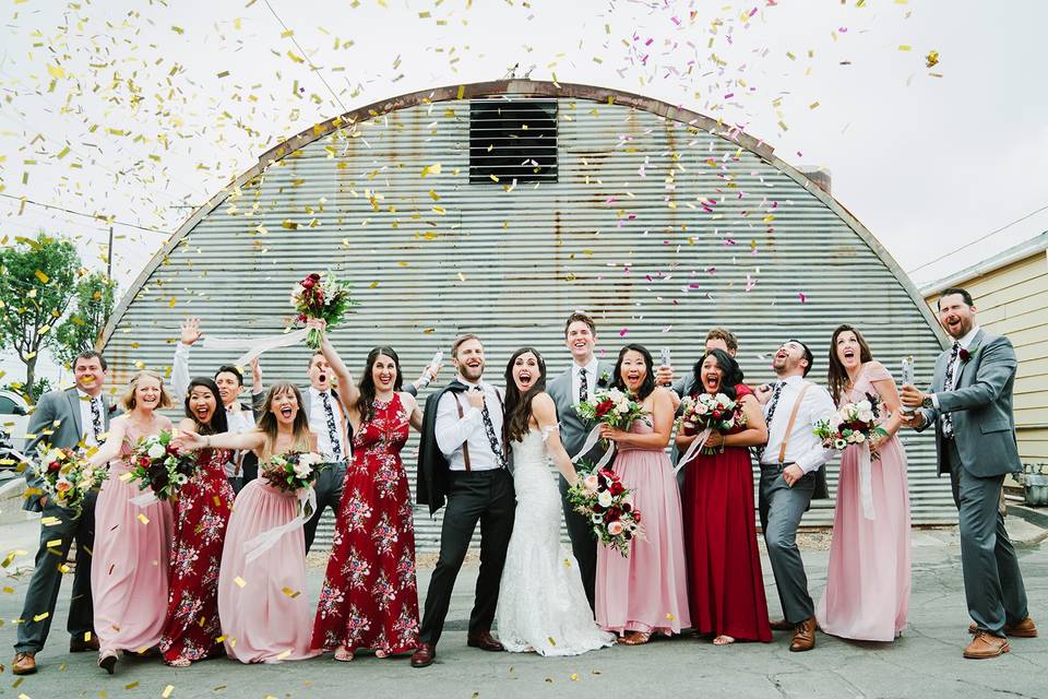 Wedding party portrait