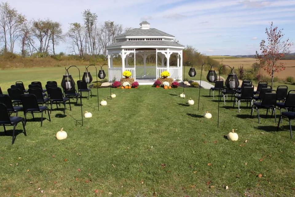 Gazebo wedding setup