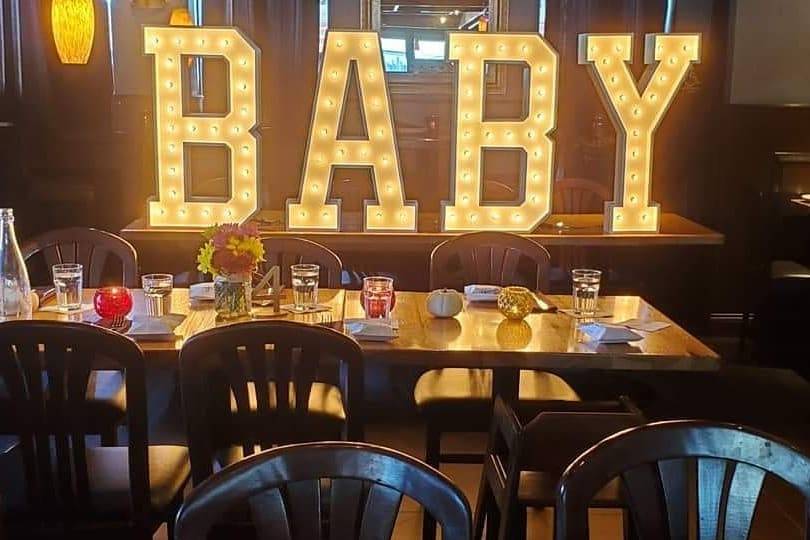 Baby marquee sign