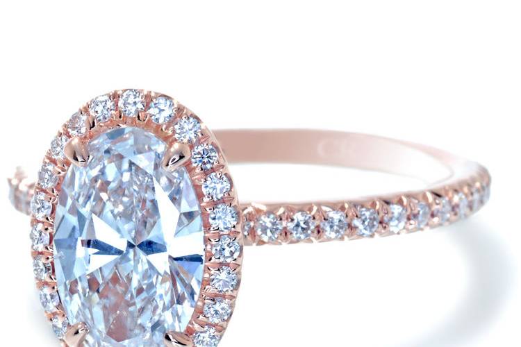 Rose Gold Diamond Engagement Ring Band – Ascot Diamonds